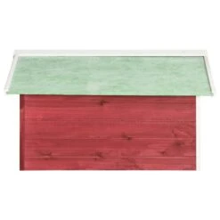 VIDAXL Garage De Tondeuse à Gazon 72x87x50 Cm Rouge Et Blanc Sapin -Jardinage Fournitures Soldes 6480d34c523827.95805859