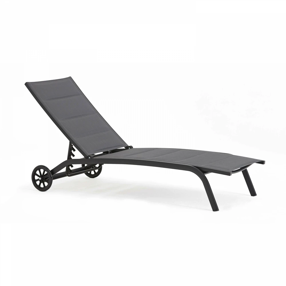 Lot De 2 Bains De Soleil En Aluminium Noir 5 Lot De 2 Bains De Soleil En Aluminium Noir – Image 3