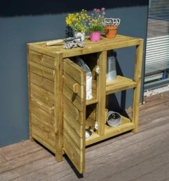 Table De Rempotage Avec étagères Et Porte - Essencia -Jardinage Fournitures Soldes 648276416f0fb5.38270291