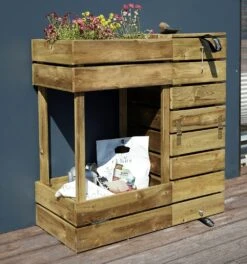 Composteur Bac à Fleurs 2 En 1 - Essencia - 80l -Jardinage Fournitures Soldes 64827641f2acf6.39357143