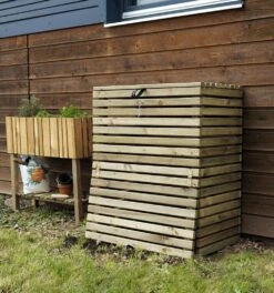 Composteur En Bois Avec Trappes - 320 L - Küb -Jardinage Fournitures Soldes 64827643b05489.33406260