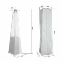 Chauffage D'extérieur Avec Sa Housse Intégrale - Arctic 13kw Gris Clair - Parasol Chauffant Gaz Pyramide. Chauffage De Terrasse -Jardinage Fournitures Soldes 6482c400d88cb3.40243665