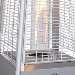 Chauffage D'extérieur Avec Sa Housse Intégrale - Arctic 13kw Gris Clair - Parasol Chauffant Gaz Pyramide. Chauffage De Terrasse -Jardinage Fournitures Soldes 6482c40105bfc8.10137118