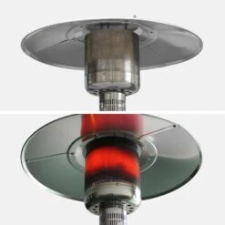 Lot De 2 Chauffages D'extérieur Gaz 12.5kw - Finland - Parasols Chauffants En Acier Inoxydable. Réglable. Porte En Façade Et -Jardinage Fournitures Soldes 6483189fea2149.52804011