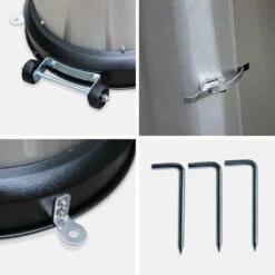 Lot De 2 Chauffages D'extérieur Gaz 12.5kw - Finland - Parasols Chauffants En Acier Inoxydable. Réglable. Porte En Façade Et -Jardinage Fournitures Soldes 648318a014fce8.01860620