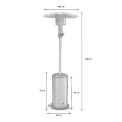 Lot De 2 Chauffages Extérieur à Gaz Noir. Parasols Chauffants De Terrasse Finland 12.5kw Avec Roulettes 15 Lot De 2 Chauffages Extérieur à Gaz Noir. Parasols Chauffants De Terrasse Finland 12.5kw Avec Roulettes -Jardinage Fournitures Soldes 648318a13043d9.55633481