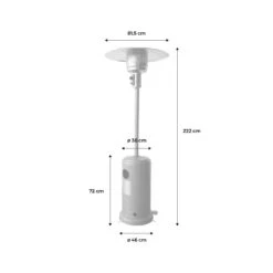 Lot De 2 Chauffages D'extérieur à Gaz 13kw - Siberia - Parasols Chauffants. Avec Roulettes Et Stabilisateur -Jardinage Fournitures Soldes 648318a1df3198.52067536