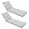 Lot De 2 Coussins Bain De Soleil Polyester Blanc 186x60x5 Cm -Jardinage Fournitures Soldes 64886585082248.17191008