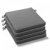 Lot De 4 Galettes De Chaise Polyester Gris 40x40x3 Cm -Jardinage Fournitures Soldes 648865a3d11dd3.56663291