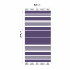 Fouta En Coton Arthur 100x200cm Violet -Jardinage Fournitures Soldes 648b51cde84947.62878129