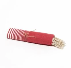 Fouta En Coton Miami 100x200cm Rouge -Jardinage Fournitures Soldes 648b51cedb3ce7.08343188