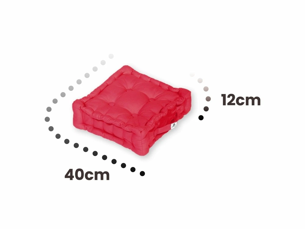 Coussin De Sol Lot De 2 - 40 X 40 Cm Rouge Piment 5 Coussin De Sol Lot De 2 - 40 X 40 Cm Rouge Piment – Image 3