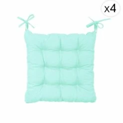 Lot De 4 Galettes De Chaise 40 X 40 Cm - Vert Mint -Jardinage Fournitures Soldes 648b5526d77a50.27038175