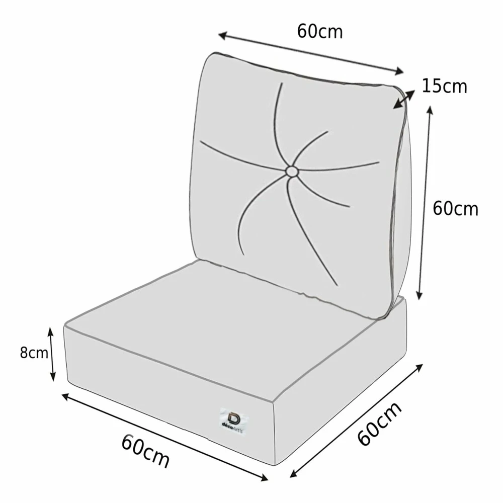 Coussin De Remplacement Pour Chaise, Fauteuil Jardin 60 X 60 Cm – Bleu Petrole 7 Coussin De Remplacement Pour Chaise, Fauteuil Jardin 60 X 60 Cm – Bleu Petrole – Image 5