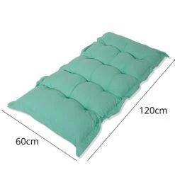 Coussin Capitonné Confort Intérieur Extérieur 120x60cm - Vert Mint -Jardinage Fournitures Soldes 648b5534d37928.79660830
