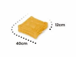 Coussin De Sol Lot De 2 - 40 X 40 Cm Jaune Miel -Jardinage Fournitures Soldes 648b55356b7844.89954140