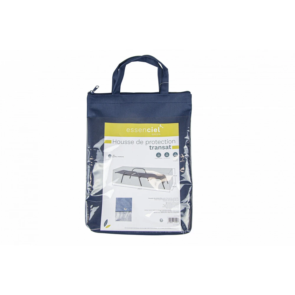 Housse De Protection Transat Imperméable Et Résistante Aux Uv En Polyester Bleu Marine - Mobilier De Jardin - 210x90x60cm 4 Housse De Protection Transat Imperméable Et Résistante Aux Uv En Polyester Bleu Marine - Mobilier De Jardin - 210x90x60cm – Image 2