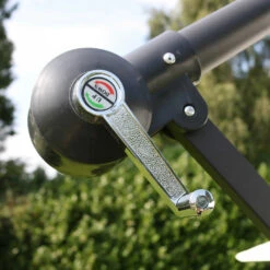 Parasol Déporté 3x3m Et 4 Dalles à Remplir Aluminium Vert -Jardinage Fournitures Soldes 64912b6ebd87e6.09642994