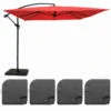 Parasol Déporté 3x3m Et 4 Dalles à Remplir Aluminium Rouge 2 Parasol Déporté 3x3m Et 4 Dalles à Remplir Aluminium Rouge -Jardinage Fournitures Soldes 64912b75f10165.72917483