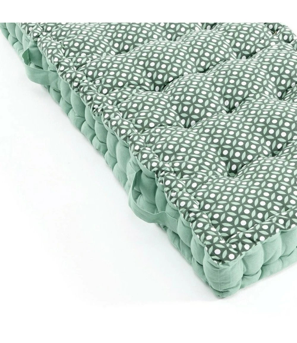 Coussin Palette 60x120 Cm Graphique Vert Coton 4 Coussin Palette 60x120 Cm Graphique Vert Coton – Image 2