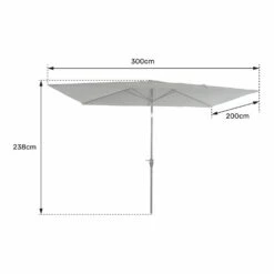 Parasol Droit Hapuna Rectangulaire 2x3m Bleu -Jardinage Fournitures Soldes 6494abd638c484.54018927