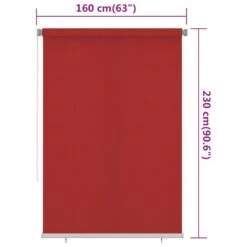 VIDAXL Store Roulant D'extérieur 160x230 Cm Rouge Pehd -Jardinage Fournitures Soldes 6494b66975f984.40606788
