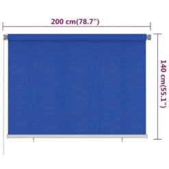 VIDAXL Store Roulant D'extérieur 200x140 Cm Bleu Pehd -Jardinage Fournitures Soldes 6494b66a50e4a9.51962703