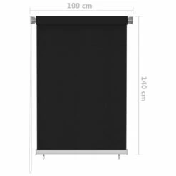 VIDAXL Store Roulant D'extérieur 100x140 Cm Noir 13 VIDAXL Store Roulant D'extérieur 100x140 Cm Noir -Jardinage Fournitures Soldes 6494b66b686259.49149004