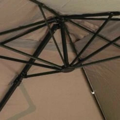 Parasol Déporté 3x3m Et 4 Dalles Lestées Aluminium Taupe -Jardinage Fournitures Soldes 6496c9783529a5.61904267