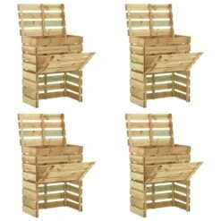 VIDAXL Composteur De Jardin à Lattes 4 Pcs 80x50x100 Cm Pin Imprégné