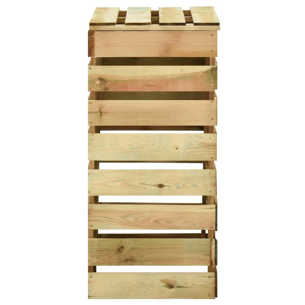 VIDAXL Composteur De Jardin à Lattes 4 Pcs 80x50x100 Cm Pin Imprégné 7 VIDAXL Composteur De Jardin à Lattes 4 Pcs 80x50x100 Cm Pin Imprégné – Image 5