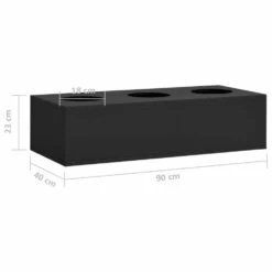VIDAXL Boîte à Fleurs De Bureau Anthracite 90x40x23 Cm Acier -Jardinage Fournitures Soldes 6498c6fe9cb223.76789189