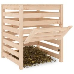 VIDAXL Composteur 63,5x63,5x77,5 Cm Bois Massif De Pin -Jardinage Fournitures Soldes 6499e3c607f2b1.64500813