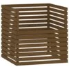 VIDAXL Composteur Marron Miel 100x100x102 Cm Bois Massif De Pin -Jardinage Fournitures Soldes 6499e3c7a783b4.93179156
