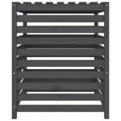 VIDAXL Composteur Gris 82,5x82,5x99,5 Cm Bois Massif De Pin -Jardinage Fournitures Soldes 6499e3c9785926.56196197