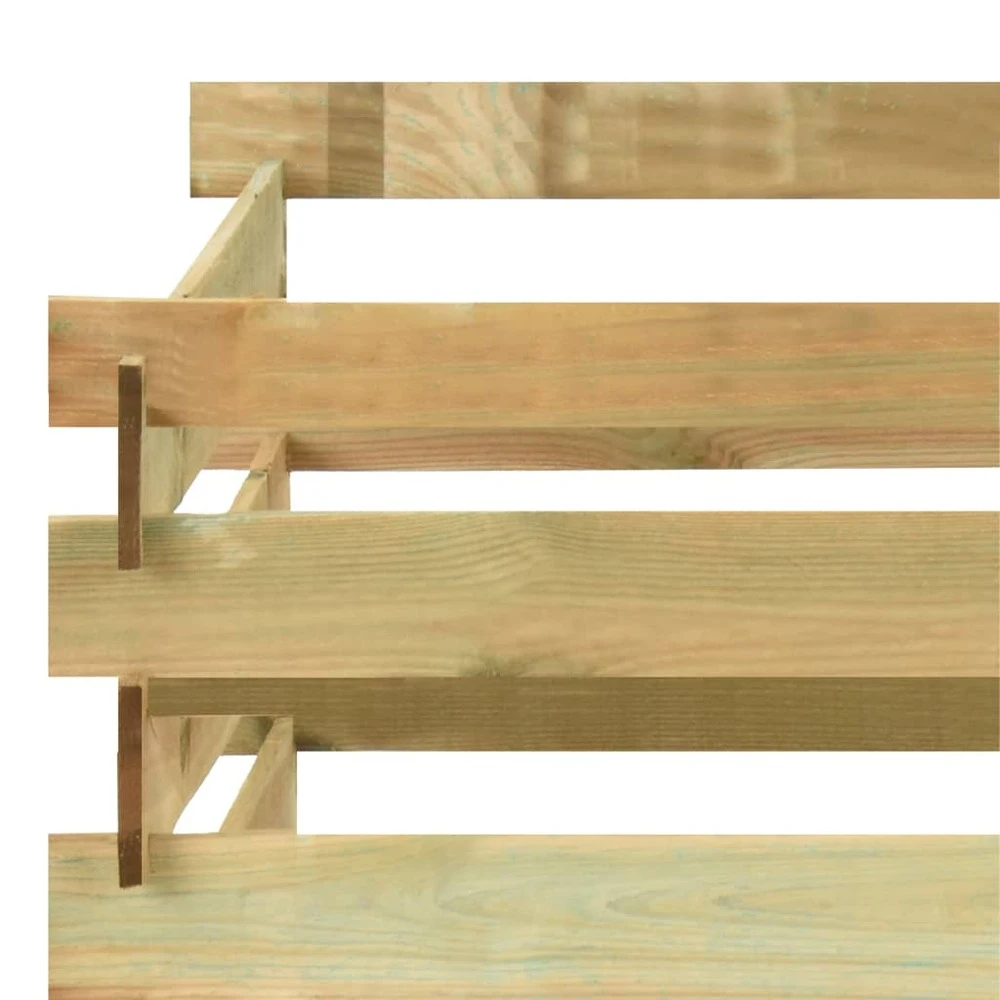 VIDAXL Composteur De Jardin à Lattes 100x100x80cm Bois De Pin Imprégné 6 VIDAXL Composteur De Jardin à Lattes 100x100x80cm Bois De Pin Imprégné – Image 4