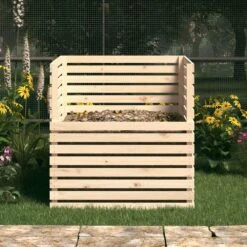VIDAXL Composteur 100x100x102 Cm Bois Massif De Pin 11 VIDAXL Composteur 100x100x102 Cm Bois Massif De Pin -Jardinage Fournitures Soldes 6499e3cae3a5f4.66289804