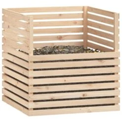VIDAXL Composteur 100x100x102 Cm Bois Massif De Pin 12 VIDAXL Composteur 100x100x102 Cm Bois Massif De Pin -Jardinage Fournitures Soldes 6499e3cae73829.27879176