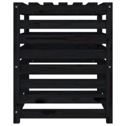 VIDAXL Composteur Noir 63,5x63,5x77,5 Cm Bois Massif De Pin -Jardinage Fournitures Soldes 6499e3cbafe433.11717510