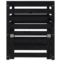 VIDAXL Composteur Noir 63,5x63,5x77,5 Cm Bois Massif De Pin -Jardinage Fournitures Soldes 6499e3cbb40742.20950762