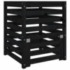 VIDAXL Composteur Noir 63,5x63,5x77,5 Cm Bois Massif De Pin -Jardinage Fournitures Soldes 6499e3cbba5900.89765449