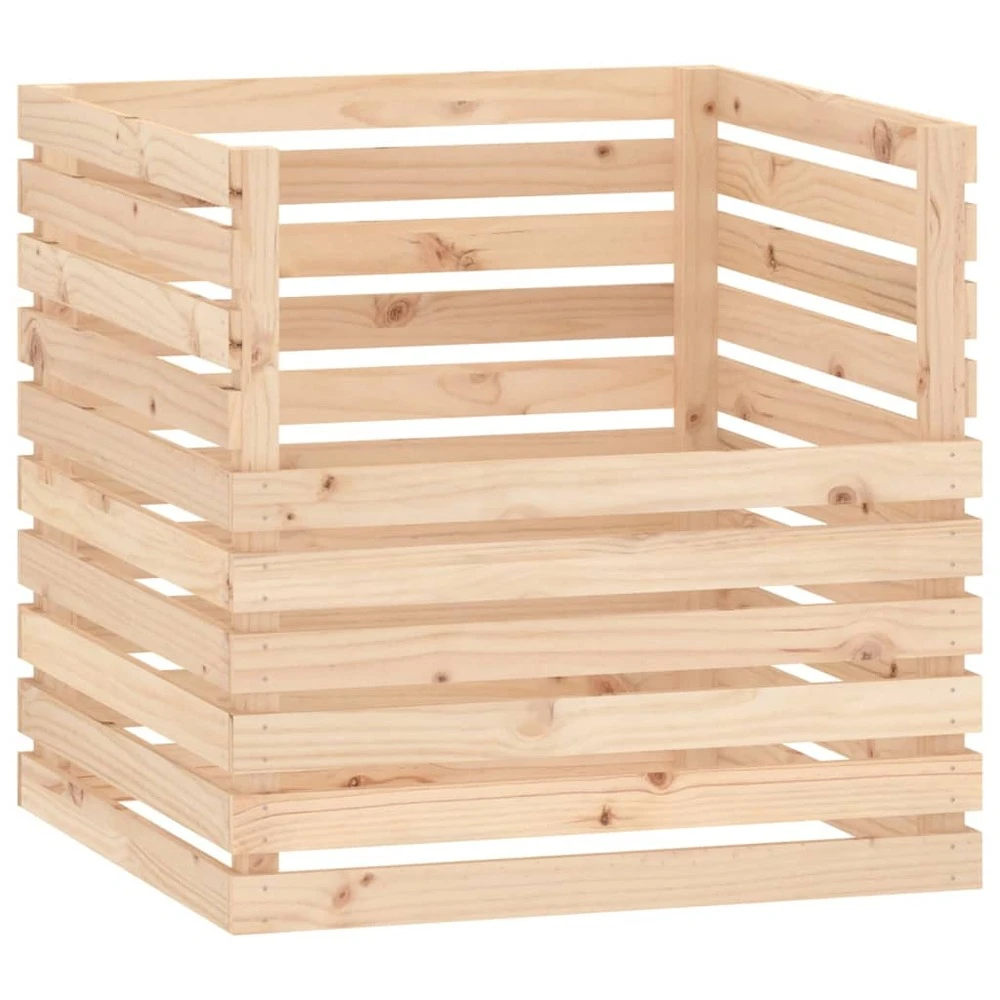 VIDAXL Composteur 80x80x78 Cm Bois Massif De Pin 4 VIDAXL Composteur 80x80x78 Cm Bois Massif De Pin – Image 2