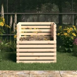 VIDAXL Composteur 80x80x78 Cm Bois Massif De Pin 11 VIDAXL Composteur 80x80x78 Cm Bois Massif De Pin -Jardinage Fournitures Soldes 6499e3cca57b54.01190069