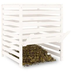 VIDAXL Composteur Blanc 82,5x82,5x99,5 Cm Bois Massif De Pin 12 VIDAXL Composteur Blanc 82,5x82,5x99,5 Cm Bois Massif De Pin -Jardinage Fournitures Soldes 6499e3cd6db1d8.49499681