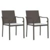 VIDAXL Chaises De Jardin Et Coussins Lot De 2 Marron 56x59x84 Cm Rotin 2 VIDAXL Chaises De Jardin Et Coussins Lot De 2 Marron 56x59x84 Cm Rotin -Jardinage Fournitures Soldes 6d9a8432cee30351