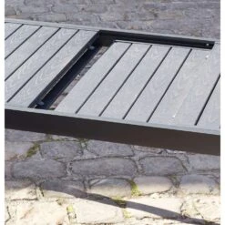 Table De Jardin GAIA Grise En Aluminium - 308x100x76 Cm -Jardinage Fournitures Soldes 788267 004