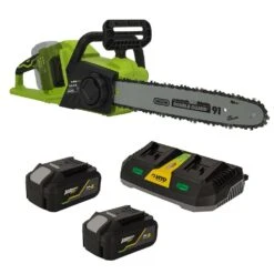 Tronçonneuse Sans Fil 20v 2 Batteries Lithium 4ah Guide Oregon Lame 35 Cm Vito