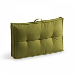 Coussin Palette Dossier Polyester Kaki 60 X 40 X 12 Cm