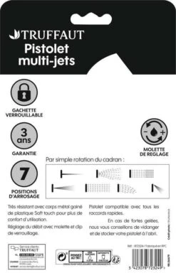 Pistolet Douche Métal Multi-jets 7 Positions 5 Pistolet Douche Métal Multi-jets 7 Positions -Jardinage Fournitures Soldes 872324 003