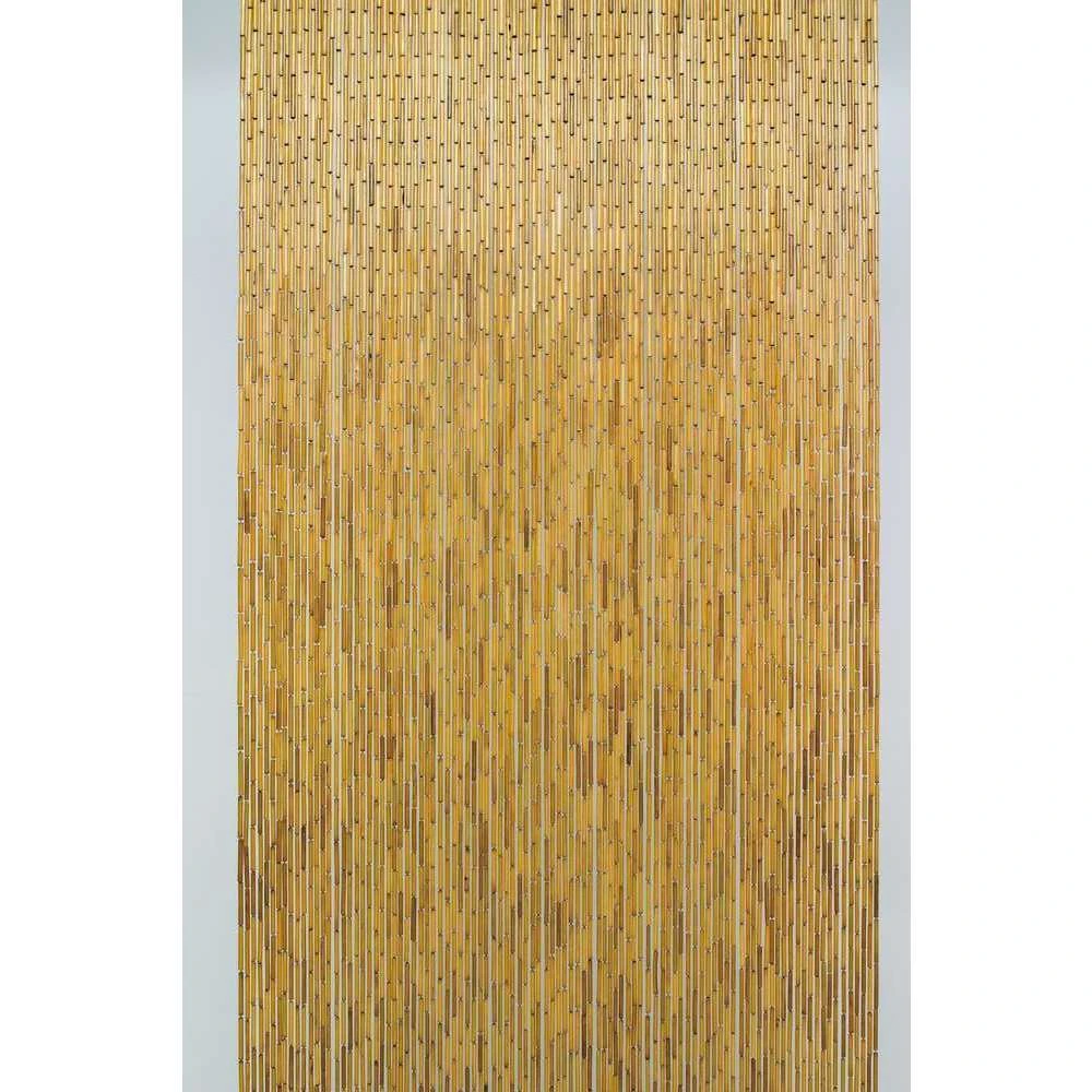 Rideau De Porte Avec Bâtonnets En Bois Vernis - 90x200 Cm 3 Rideau De Porte Avec Bâtonnets En Bois Vernis - 90x200 Cm